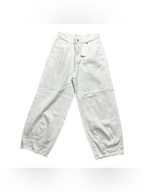 Relaxed High-Rise White Women's Jeans